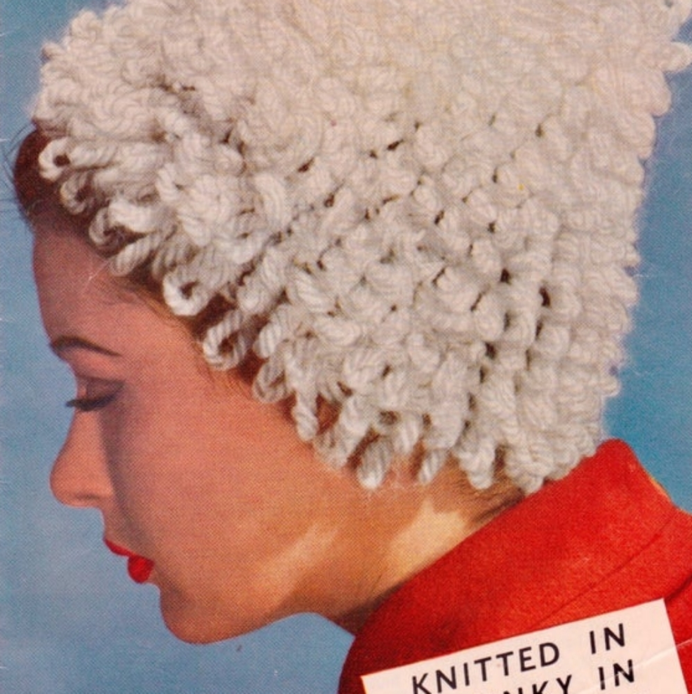 VTG 60s Loop Knit Hat - Picture 11 of 11